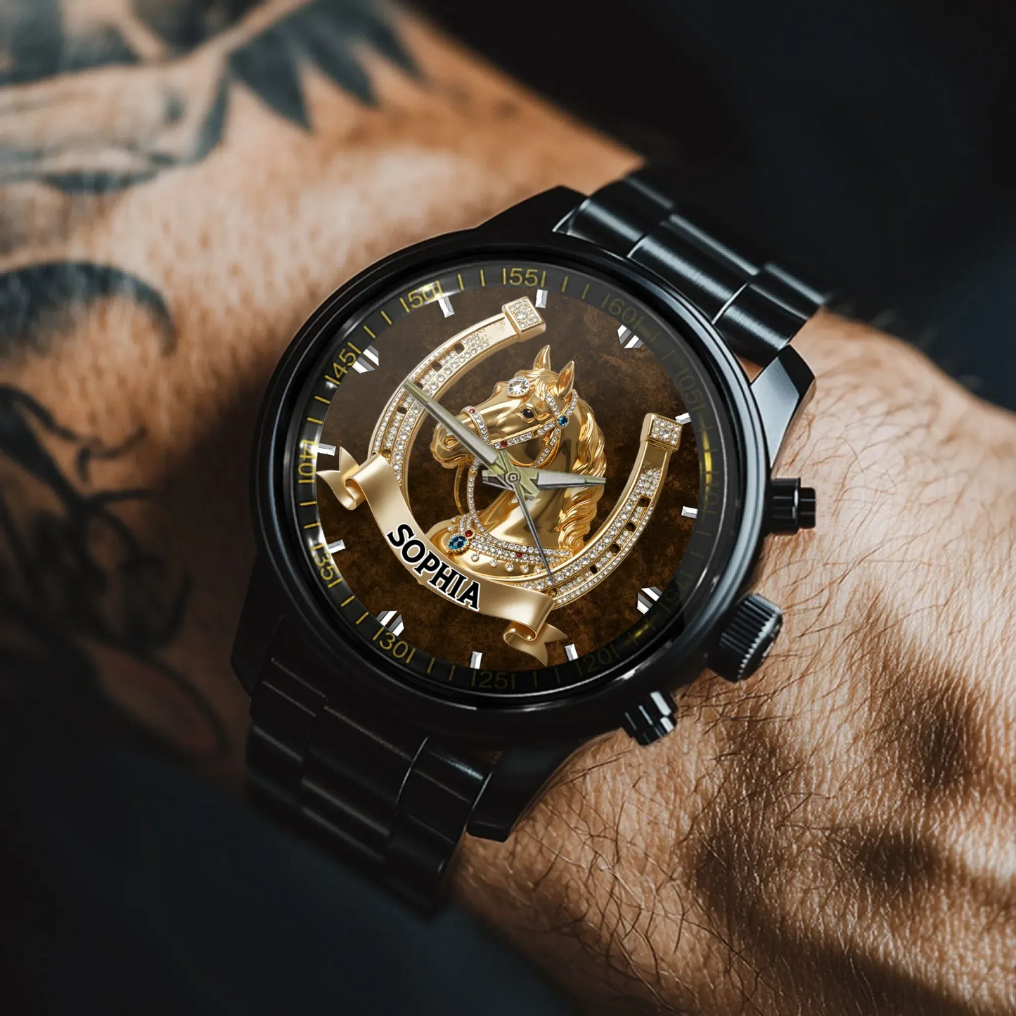 Lucky Horseshoe Customized Horse Watch - Meaningful Gifts for Horse Lovers