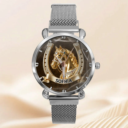 Lucky Horseshoe Customized Horse Watch - Meaningful Gifts for Horse Lovers