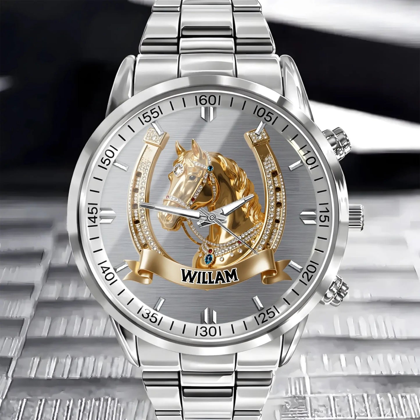 Lucky Horseshoe Customized Horse Watch - Meaningful Gifts for Horse Lovers