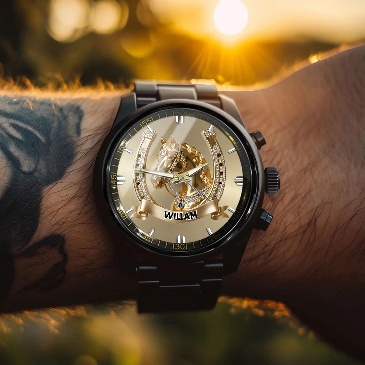 Lucky Horseshoe Customized Horse Watch - Meaningful Gifts for Horse Lovers