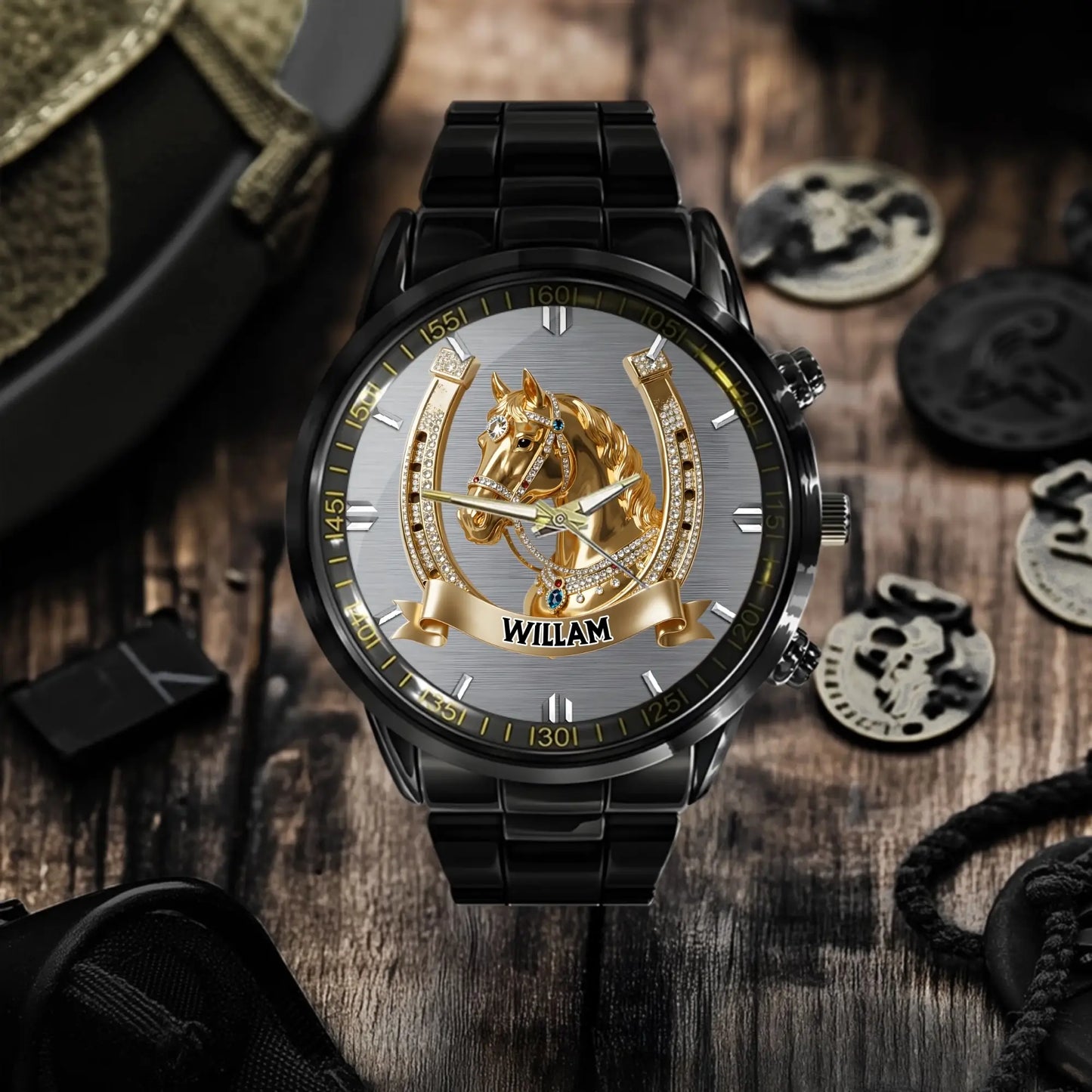 Lucky Horseshoe Customized Horse Watch - Meaningful Gifts for Horse Lovers