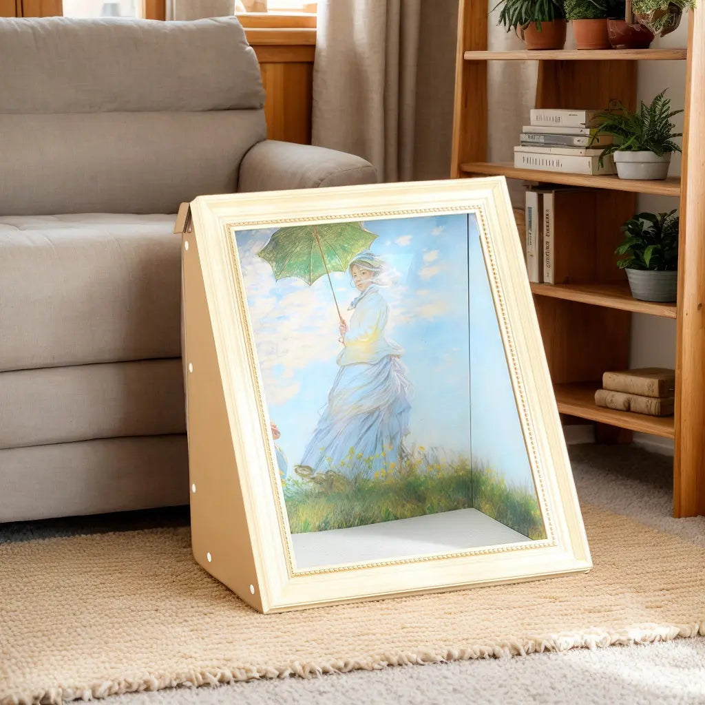 Oil Painting Cat Scratching Board [[{"value":"shop name"}]]