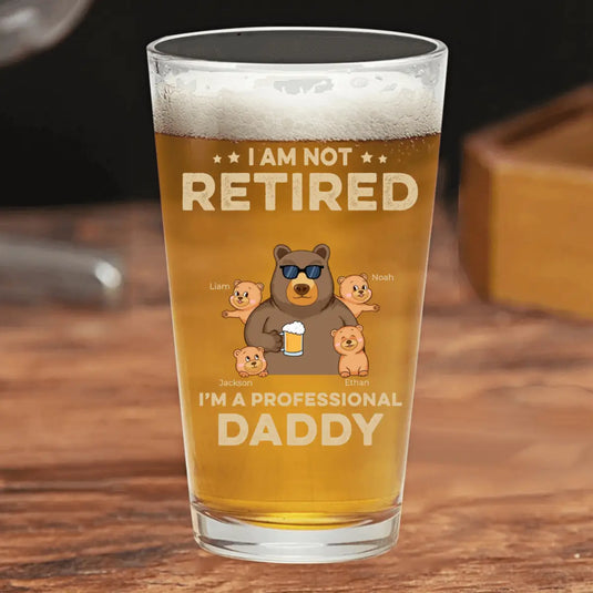 I am a Professional Daddy - Personalized Custom Beer Glass by Printify