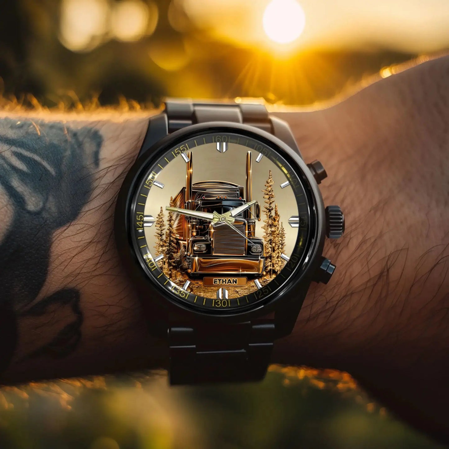 Custom Truck Driver Watch for Custom Watches for Truckers - alternate product view