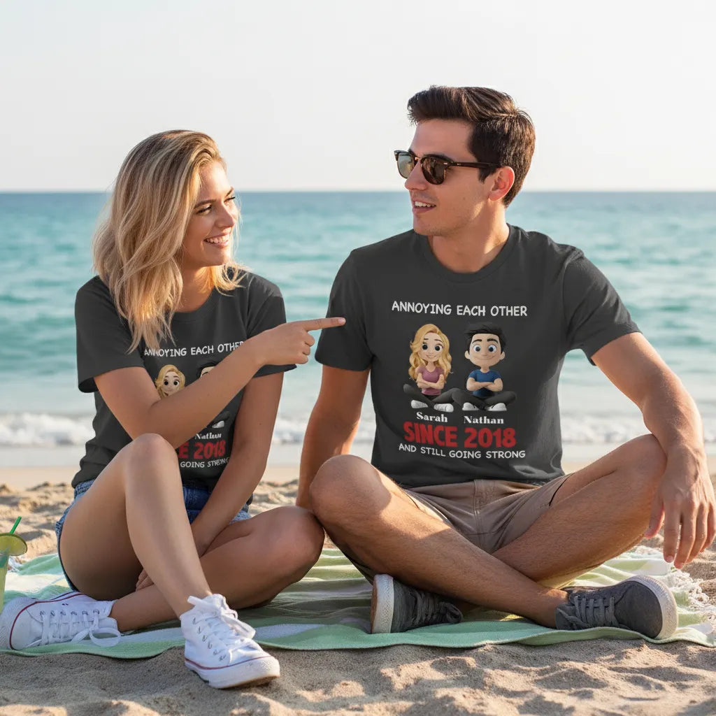 Annoying Each Other for 10 Years - Personalized Shirt for Romantic Occasions