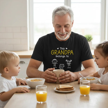 Personalized T-Shirt - Customized Gift For Grandpa/Grandma