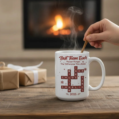 Personalized Crossword Mug for Best Team
