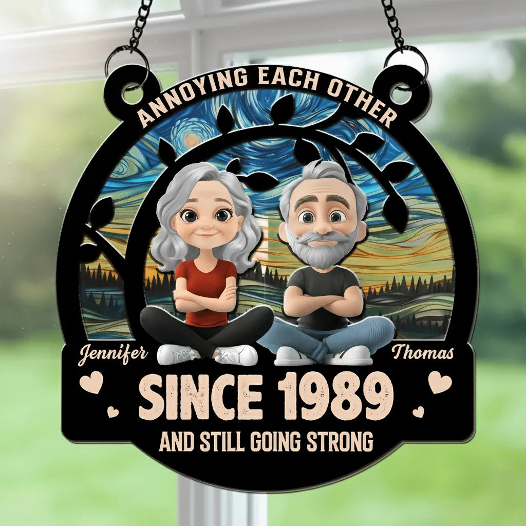 Customized couple suncatcher for girlfriend