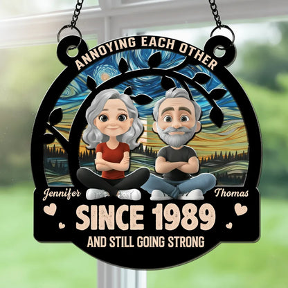 Customized couple suncatcher for girlfriend