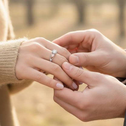 Personalized Hug From Heaven Memorial Angel Wings Ring