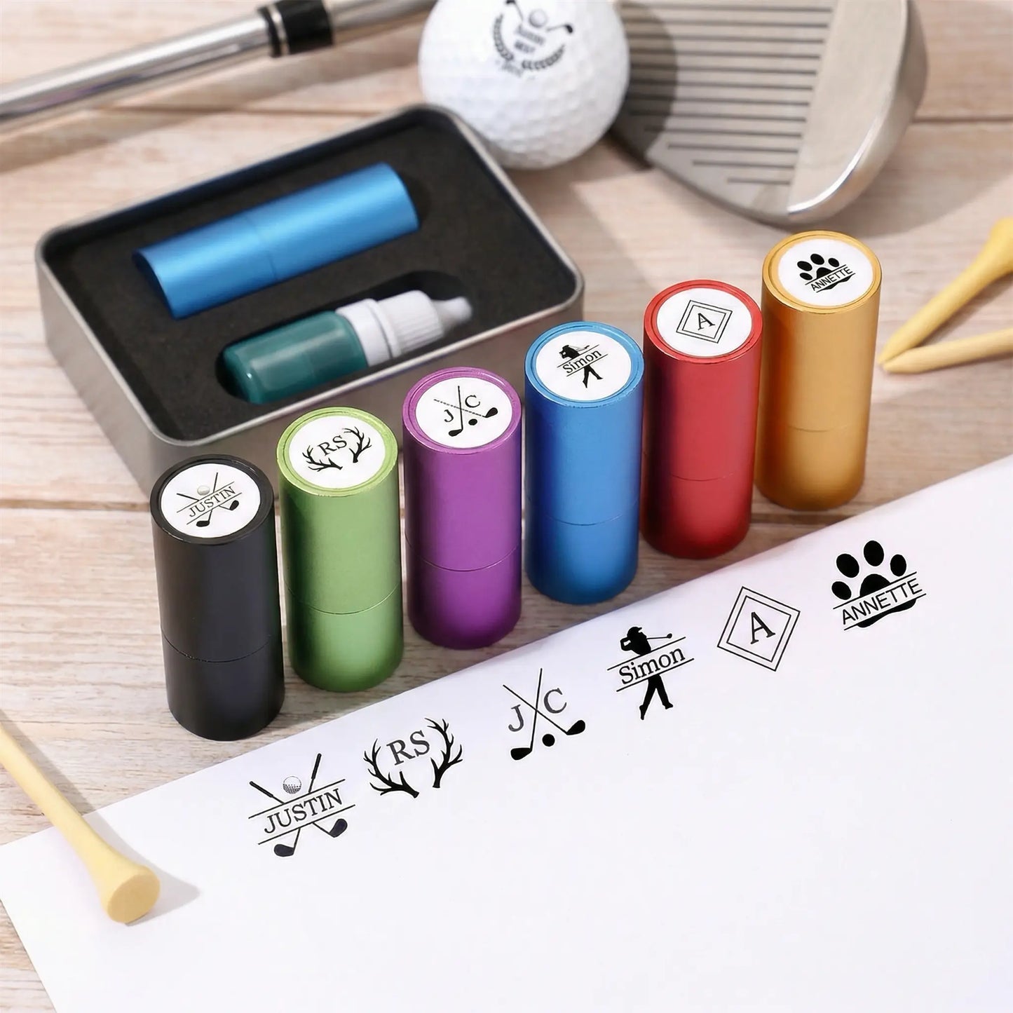 Personalized Custom Golf Ball Stamp, customized Gifts for Boy friend, Men, Him, Golf Lovers