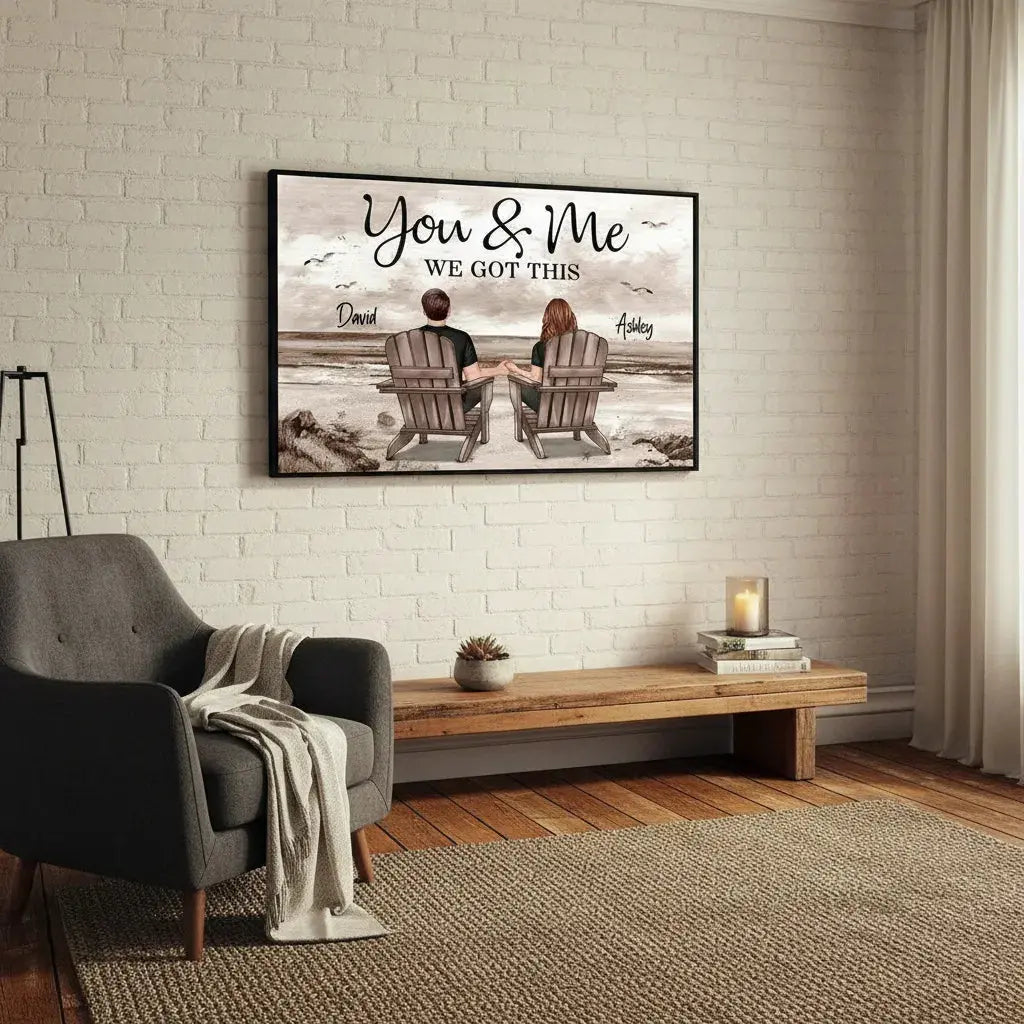 personalized couple wall art