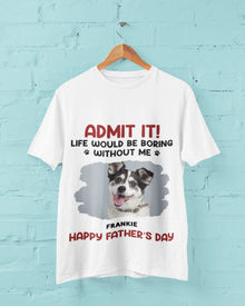 Custom Photo Dog & Cat Personalized Custom Unisex T-shirt, Perfect Gift for Pet Lovers