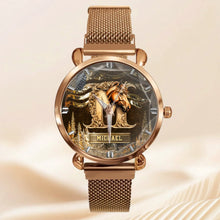 Personalized Initial Horse Watch - His or Her Elegant Equestrian Identity