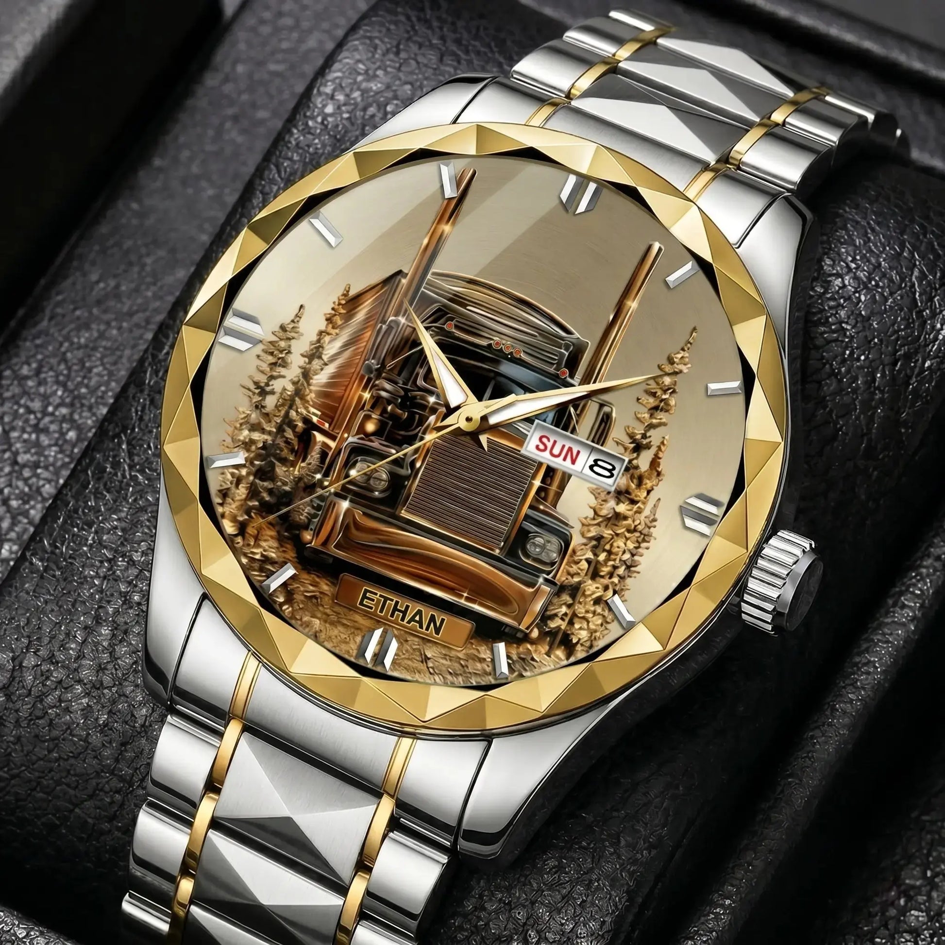 Custom Truck Driver Watch for Custom Watches for Truckers - lifestyle product photo